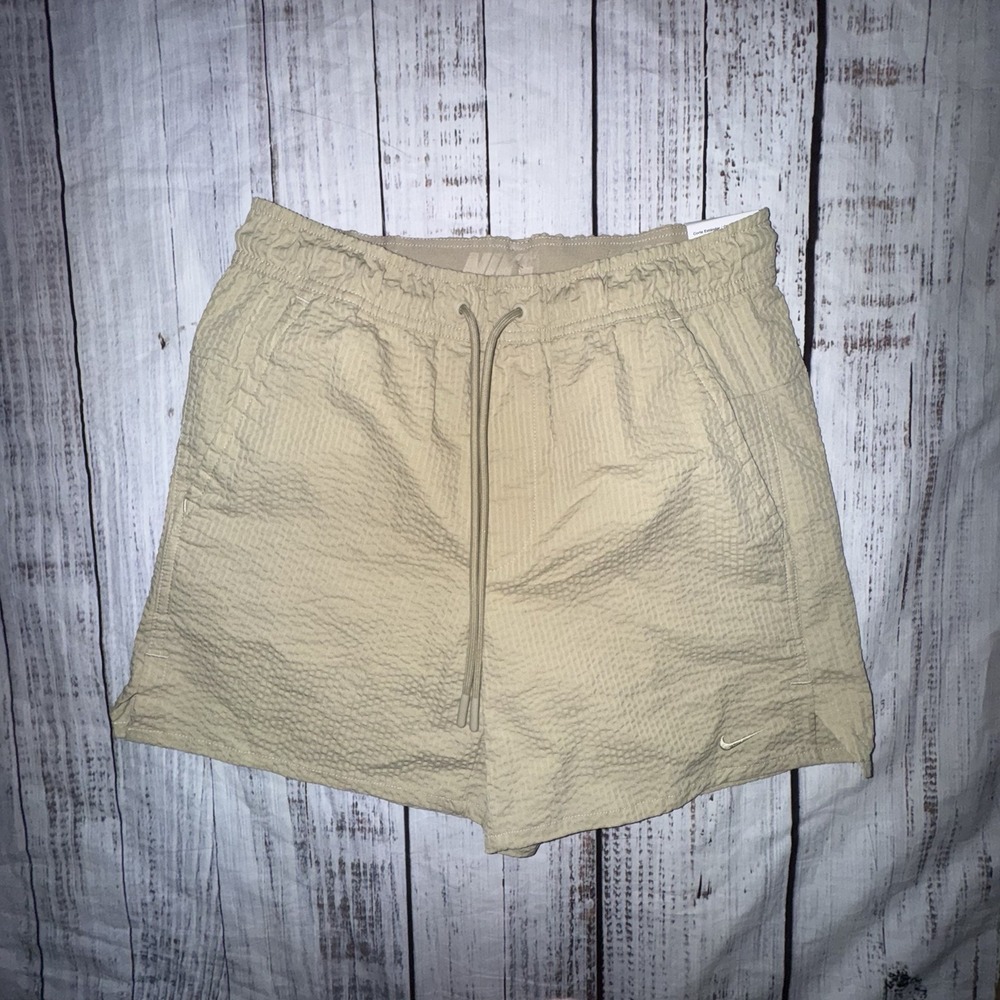 Nike Unlimited 5" Shorts Unlined Seersucker Beige HJ4091-253 Men's Size Small